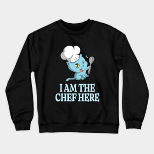 Chef Kitty Funny Cook Cat Lover Cooking Crewneck Sweatshirt